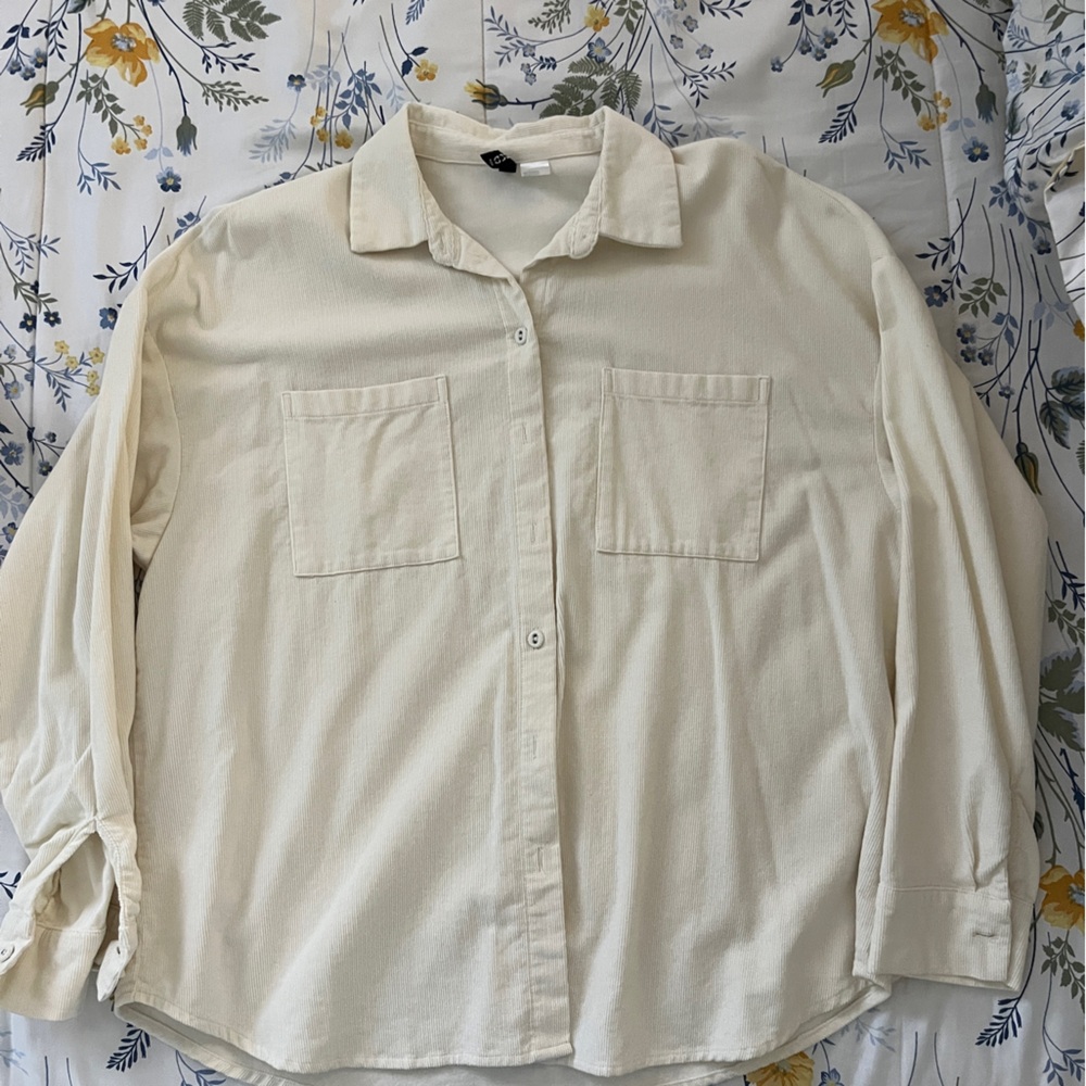 Corduroy Cream Shirt - H&M - Size XS